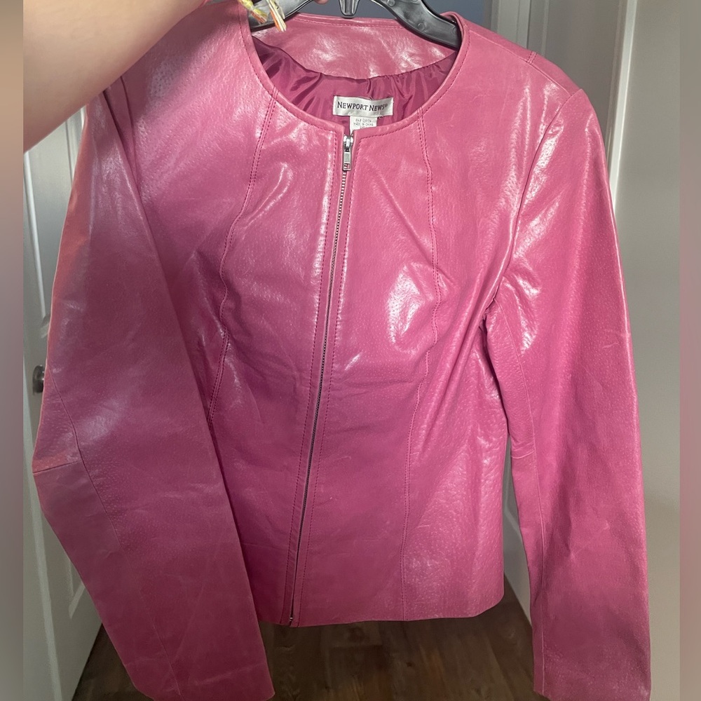 Newport News Pink Leather Jacket